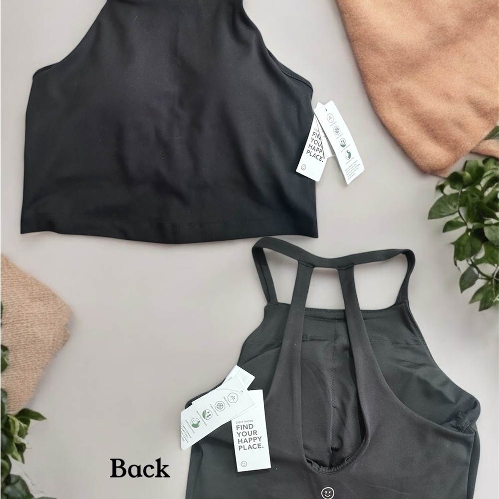 Hollister Black Sleeveless Crop Tank Top